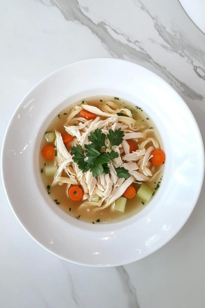 hearty-chicken-noodle-soup-served-in-a-bowl-with-shredded-chicken-carrots-and-cilantro
