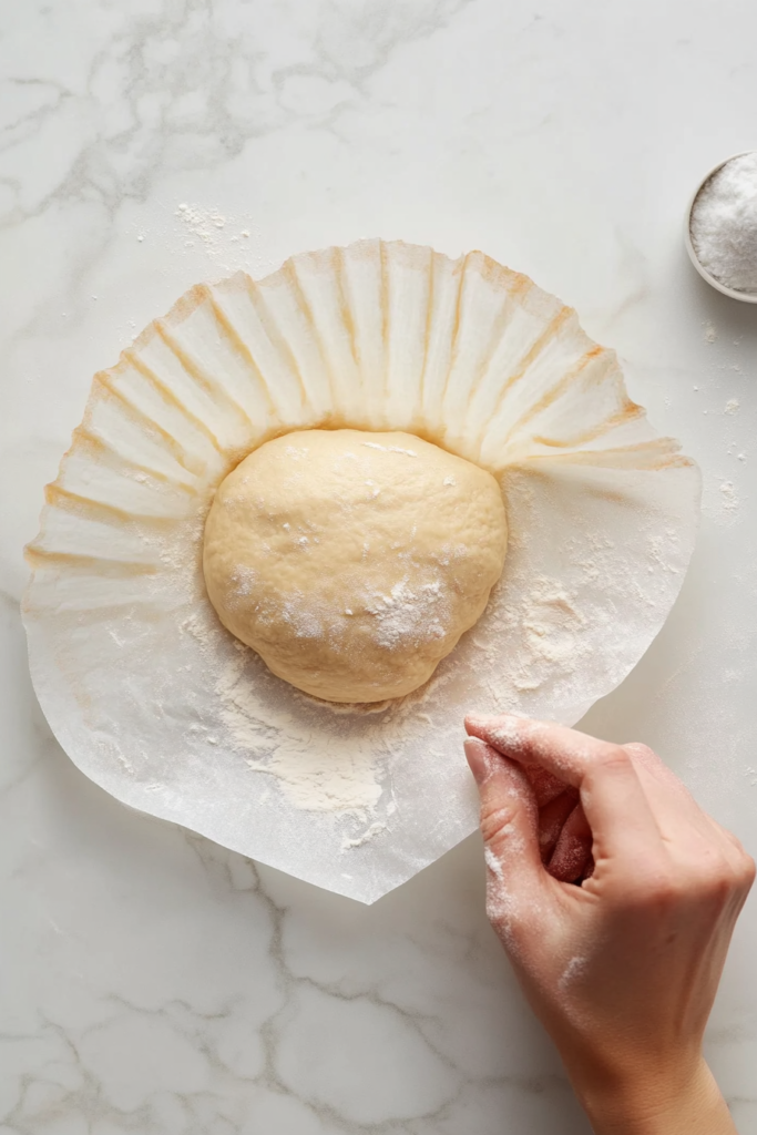 shaping-bread-dough-on-parchment-paper-6440094-683x1024