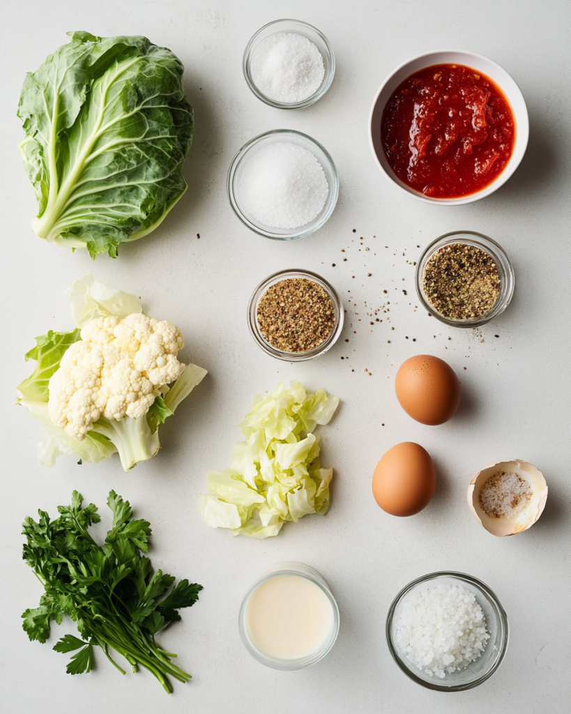 Stuffed Keto Cabbage Rolls Recipe Ingredients