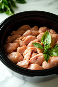 Layer the Chicken in the Slow Cooker