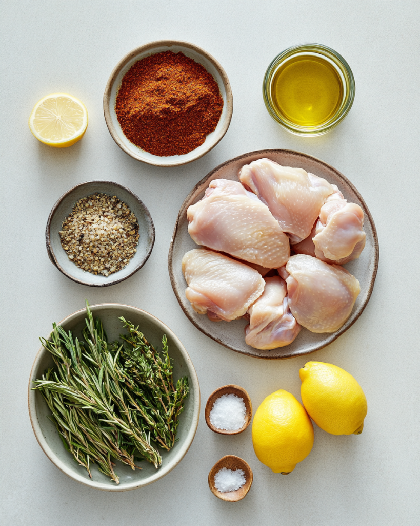 Lemon Pepper Chicken Thighs Recipe Ingredients