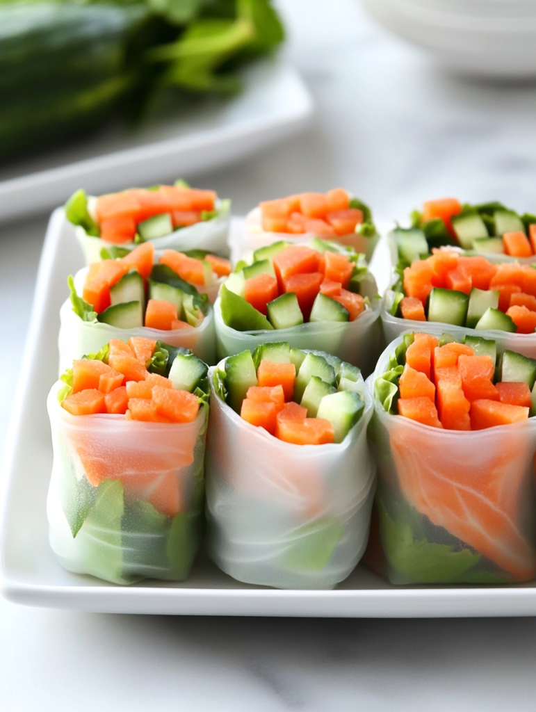 Salmon and Avocado Spring Rolls Recipe