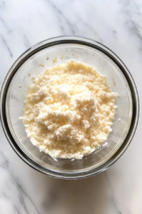 This image shows a spoon stirring the wet and dry mixtures together, forming a smooth and well-incorporated batter.