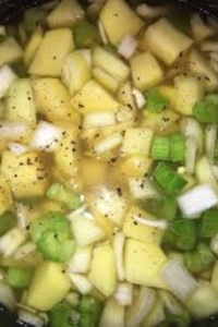 Place diced potatoes