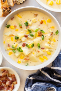 serving the soup warm