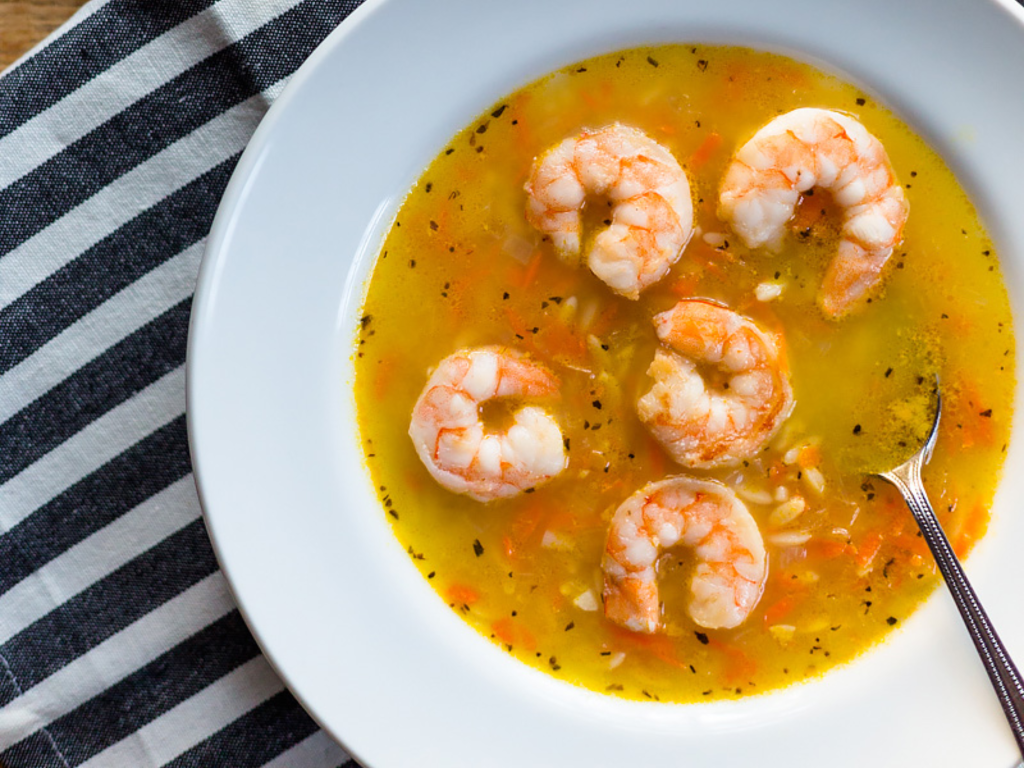 Lemon Shrimp Soup Recipe