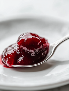 Test the jam's readiness by placing a small spoonful on a cold plate