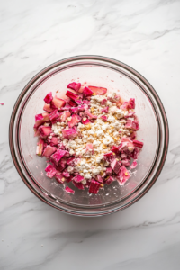 combining-wet-and-dry-mixtures-with-rhubarb-in-glass-bowl