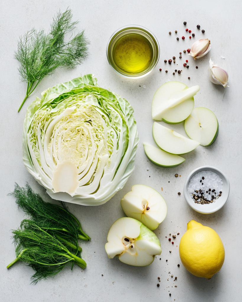 Fennel Apple Cabbage Slaw Recipe Ingredients