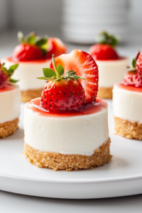 Strawberry No-Bake Mini Cheesecakes Recipe