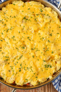 bake until the potato topping is golden