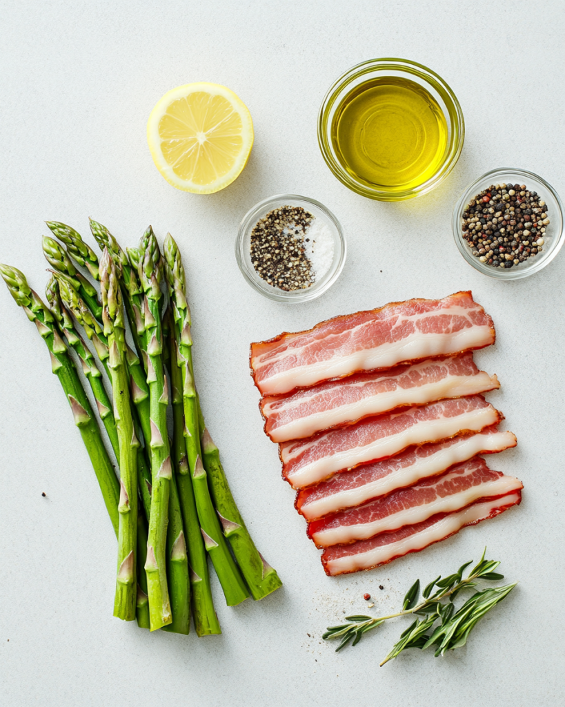 Keto Asparagus Wrapped Bacon Recipe Ingredients