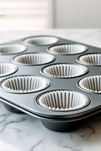 Line a 12-cup muffin pan with paper liners